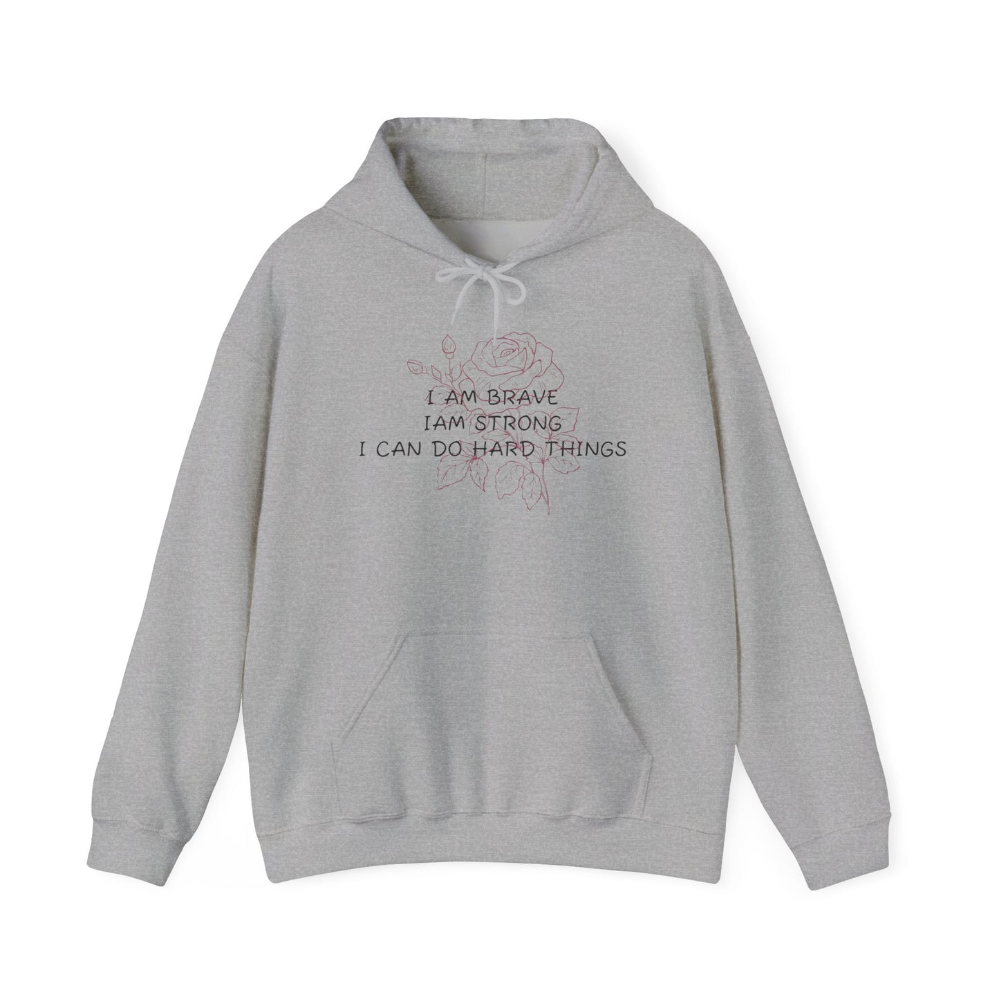 Memorial Hoodie - "I Am Brave, I Am Strong" Inspirational Tribute Sweatshirt