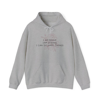 Memorial Hoodie - "I Am Brave, I Am Strong" Inspirational Tribute Sweatshirt