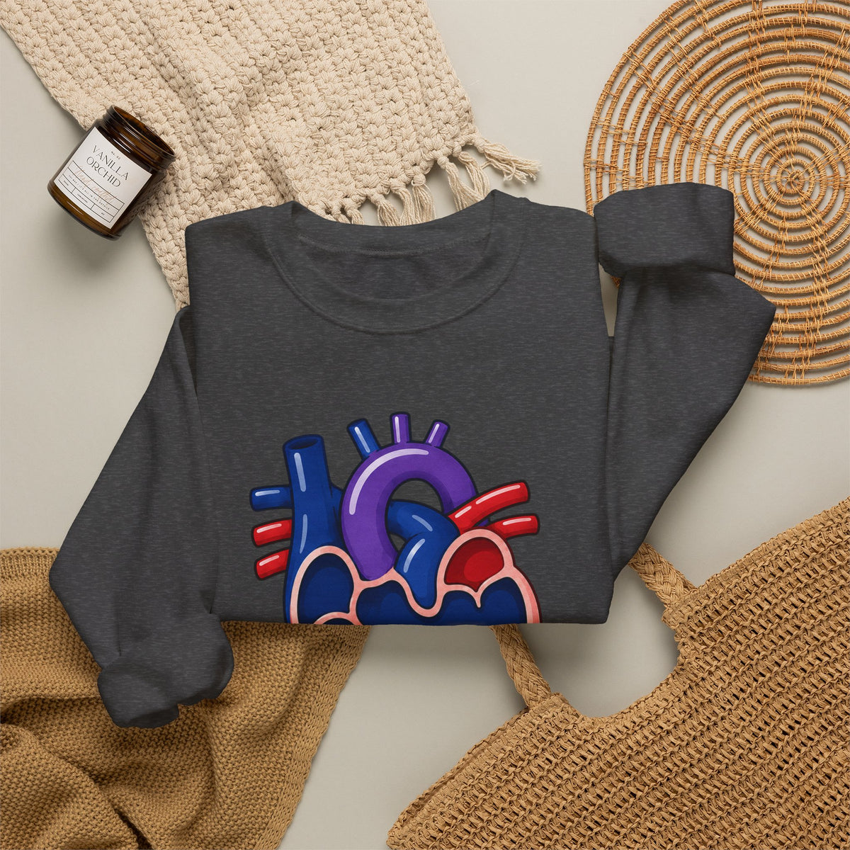 Single Ventricle Crewneck Sweatshirt — Congenital Heart Awareness Pullover