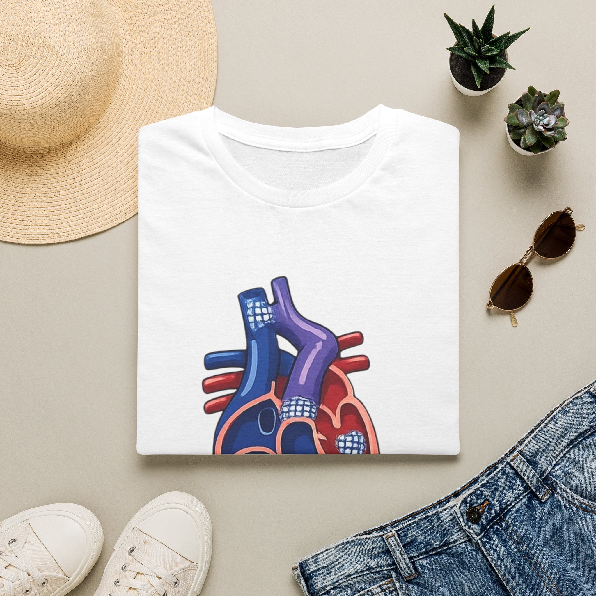 Anatomical Heart T-Shirt — Personalized "Glenn (Stage II)" Medical Art Tee
