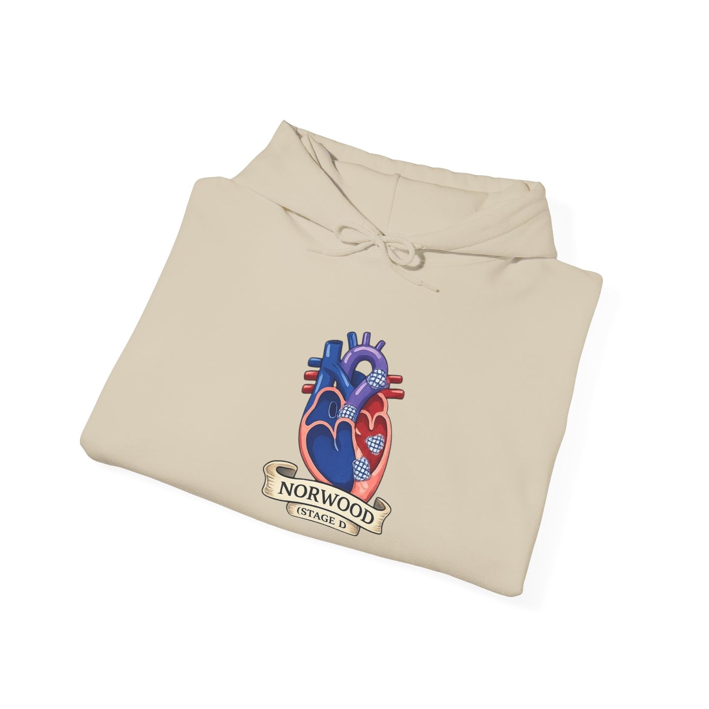 Heart & Gear Norwood Hoodie — Anatomical Heart Vintage Crest Hoodie