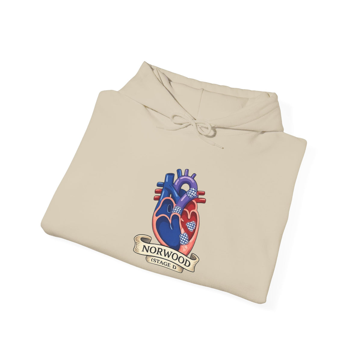 Heart & Gear Norwood Hoodie — Anatomical Heart Vintage Crest Hoodie