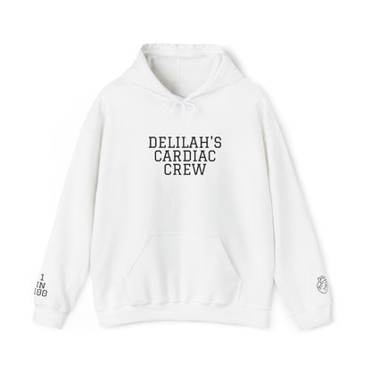 Delilah’s Cardiac Crew Hoodie — Personalized Heart Health Awareness Pullover