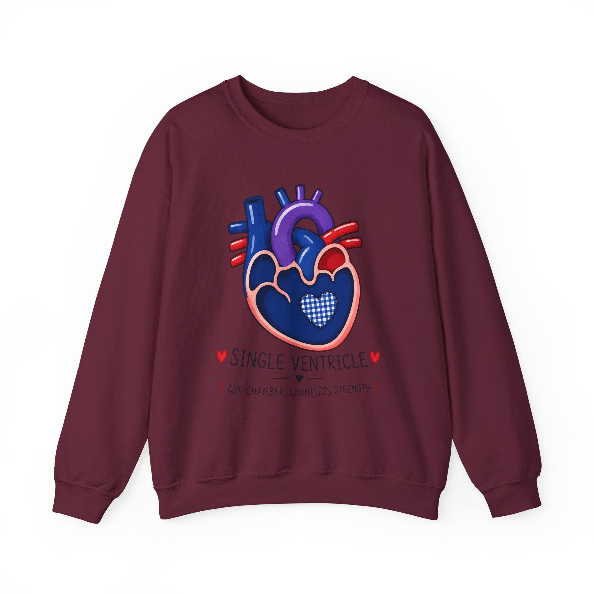 Single Ventricle Crewneck Sweatshirt — Congenital Heart Awareness Pullover
