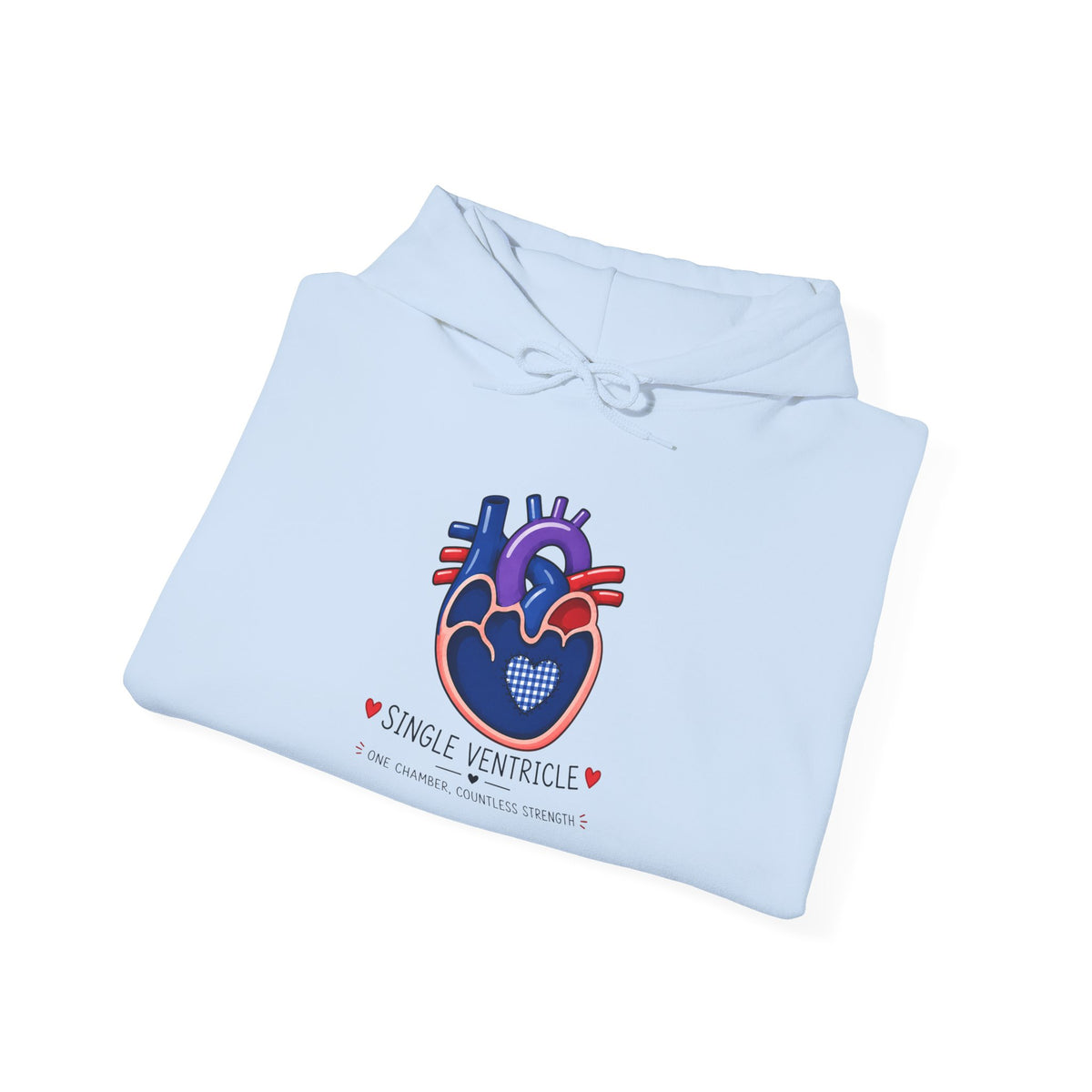 Heart Anatomy Hoodie — King of Hearts Heartbeat Graphic Sweatshirt