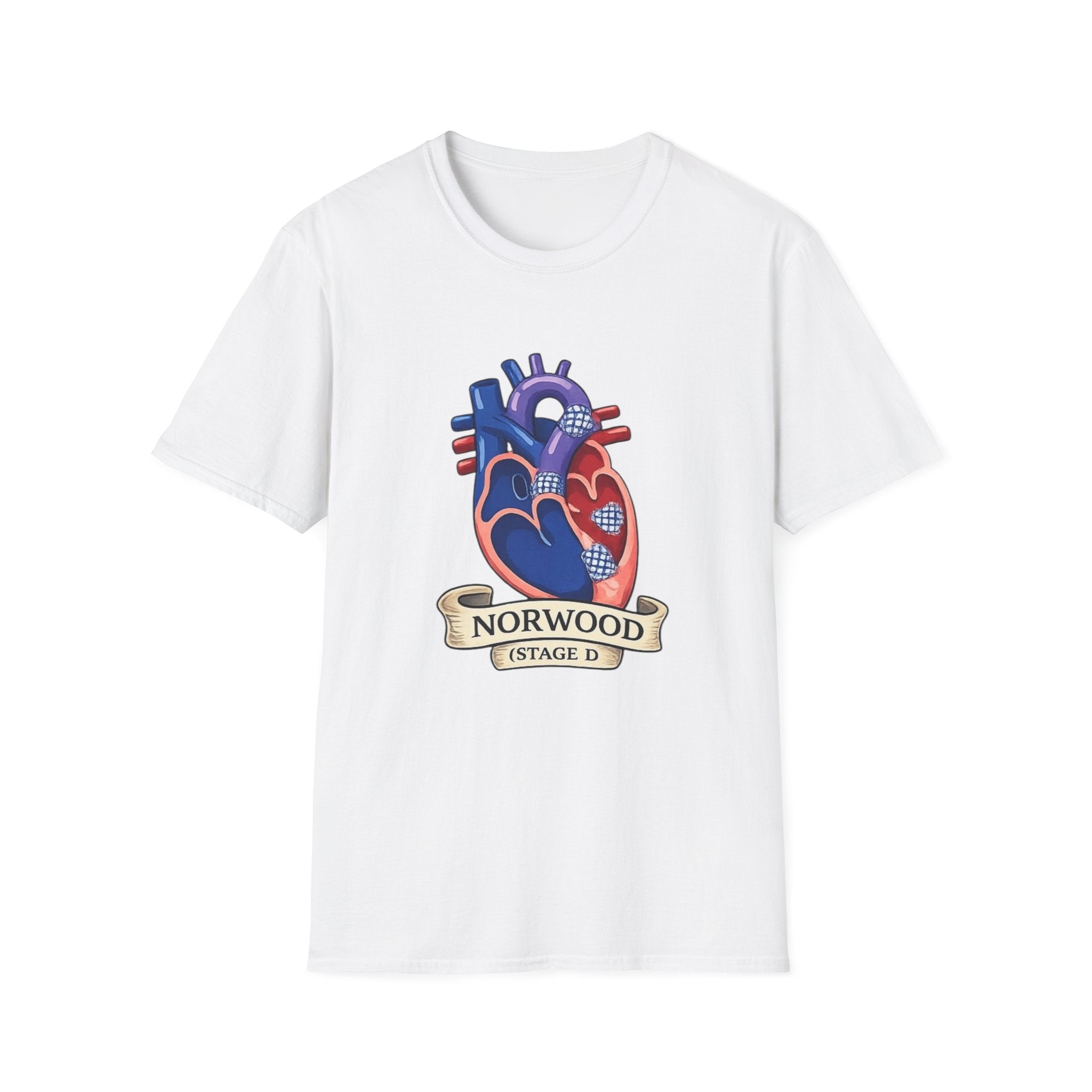 Anatomical Heart T-Shirt — Norwood Stage II Cardiology Design