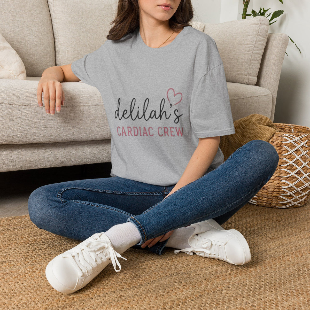Delilah’s Cardiac Crew T-Shirt – Personalized Heartbeat Nurse/Medical Team Tee