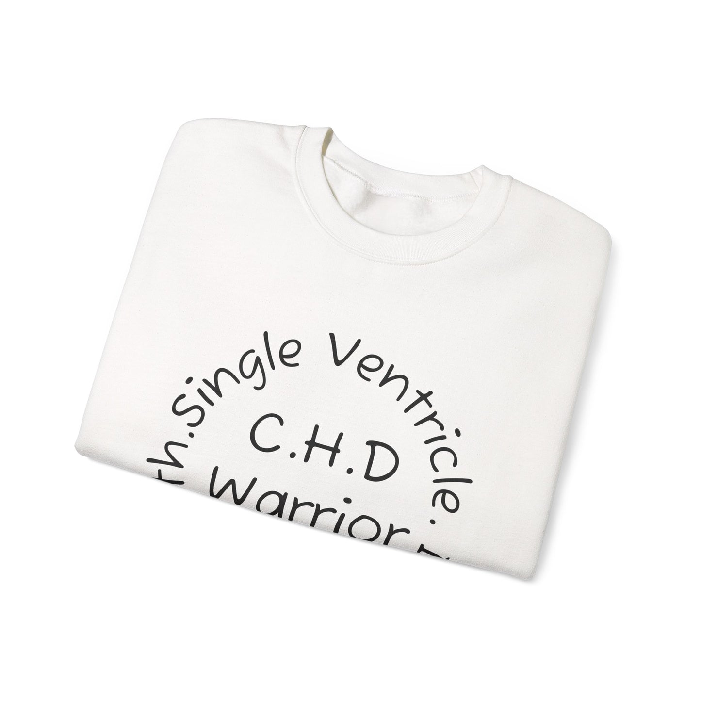 CHD Warrior Crewneck Sweatshirt — Single Ventricle, Tiny & Strong Circulation Awareness