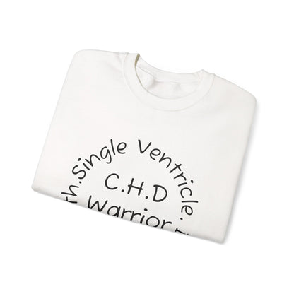 CHD Warrior Crewneck Sweatshirt — Single Ventricle, Tiny & Strong Circulation Awareness