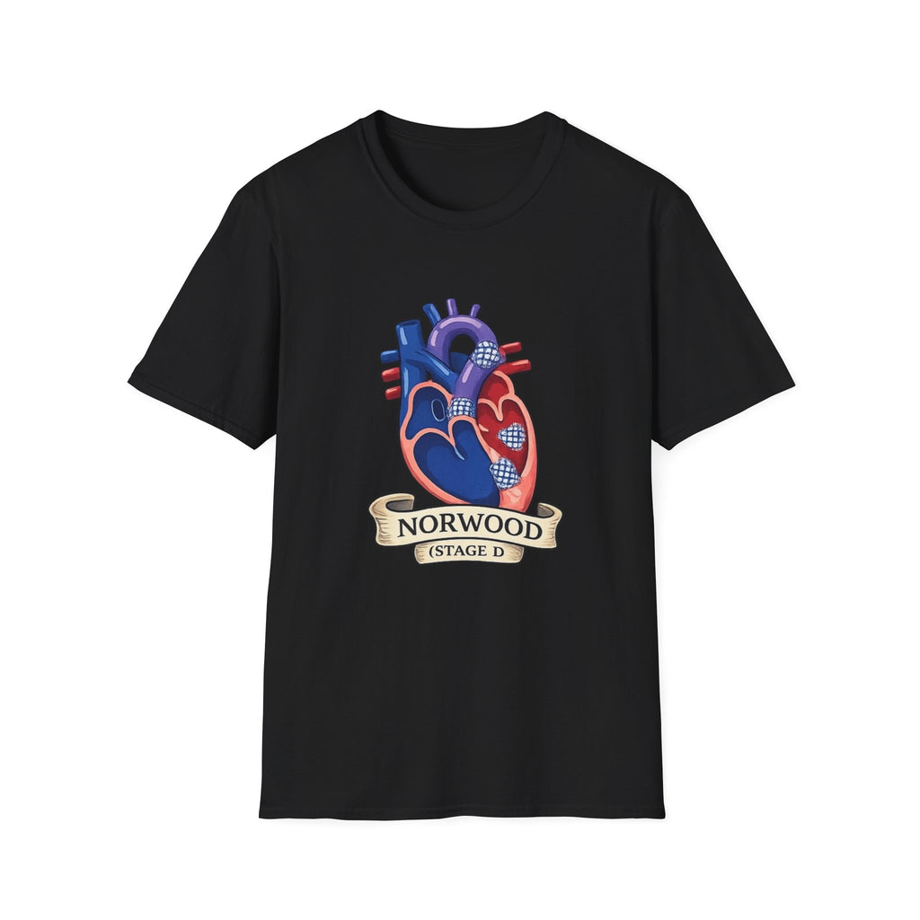 Anatomical Heart T-Shirt — Norwood Stage II Cardiology Design