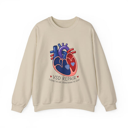 VSD Repair Heart Crewneck Sweatshirt — Congenital Heart Defect Awareness