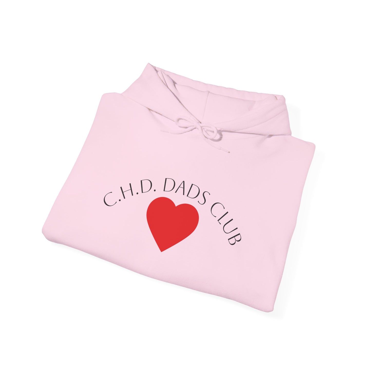 CHD Dads Club Hoodie — Minimal Heart Pullover for New & Expecting Fathers
