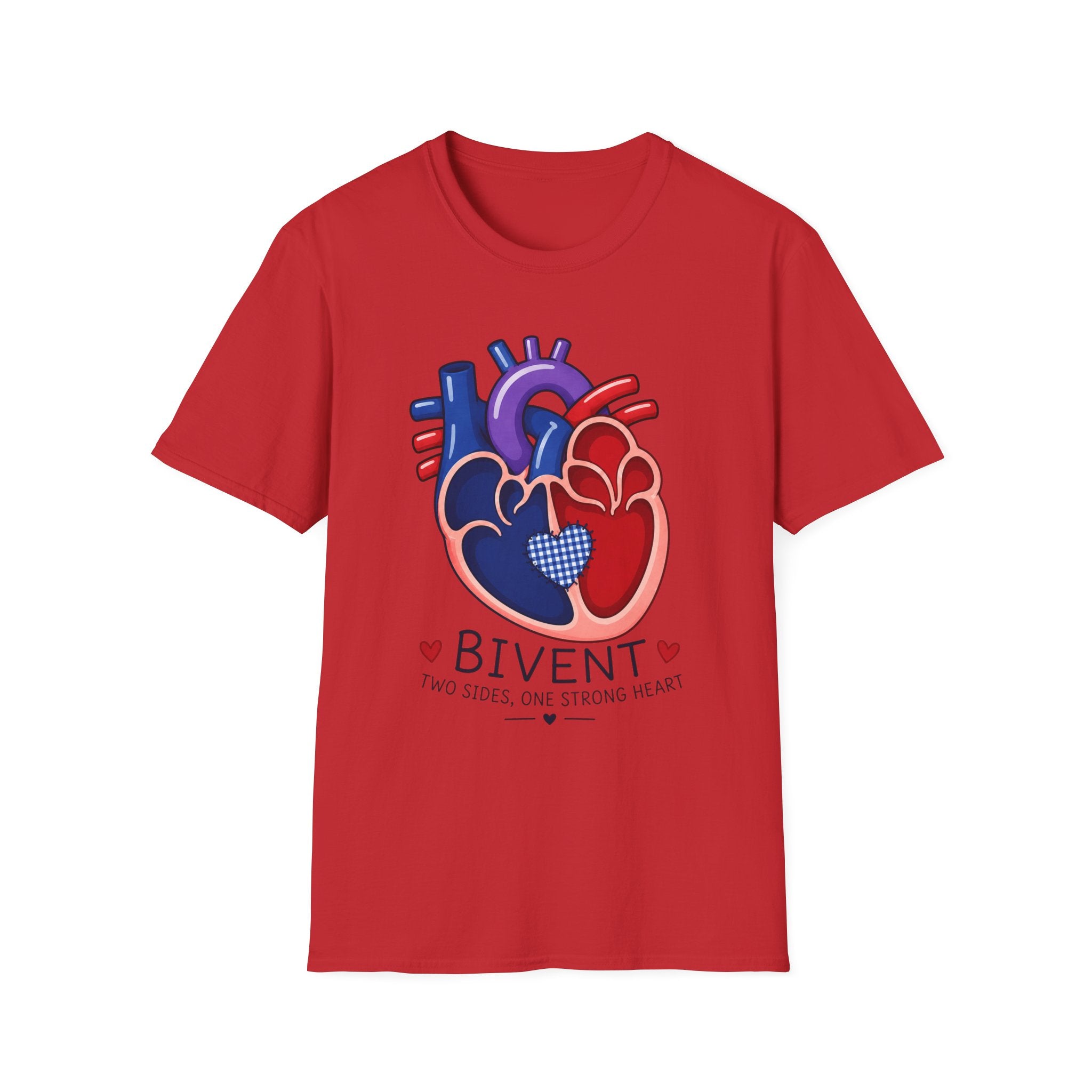 Heart Anatomy T-Shirt — Colorful Anatomical Heart 'Bivent' Design (Medical/Nurse Gift)