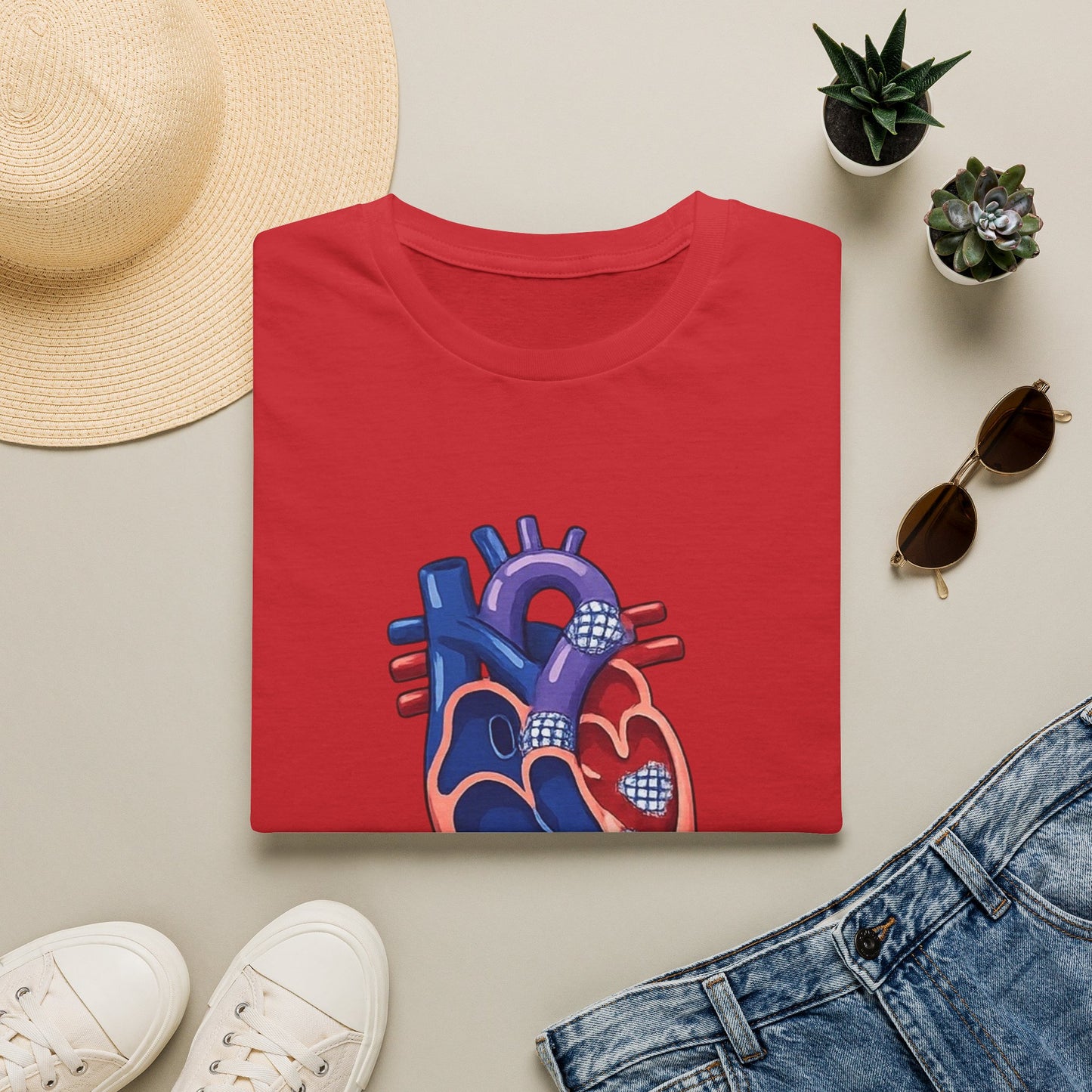 Anatomical Heart T-Shirt — Norwood Stage II Cardiology Design