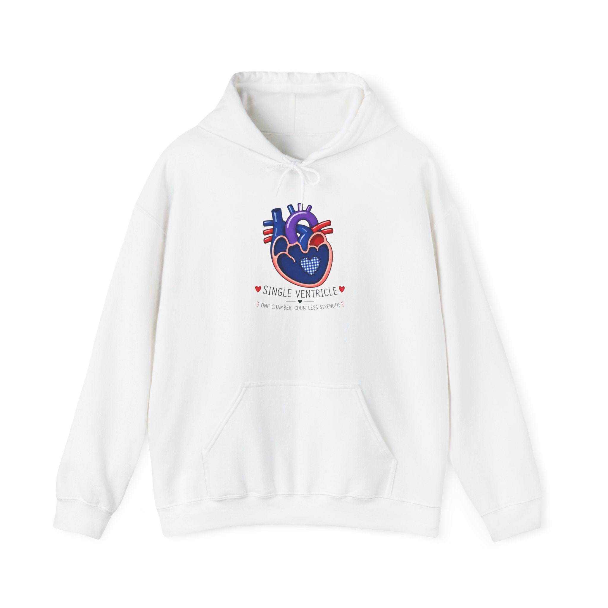 Heart Anatomy Hoodie — King of Hearts Heartbeat Graphic Sweatshirt