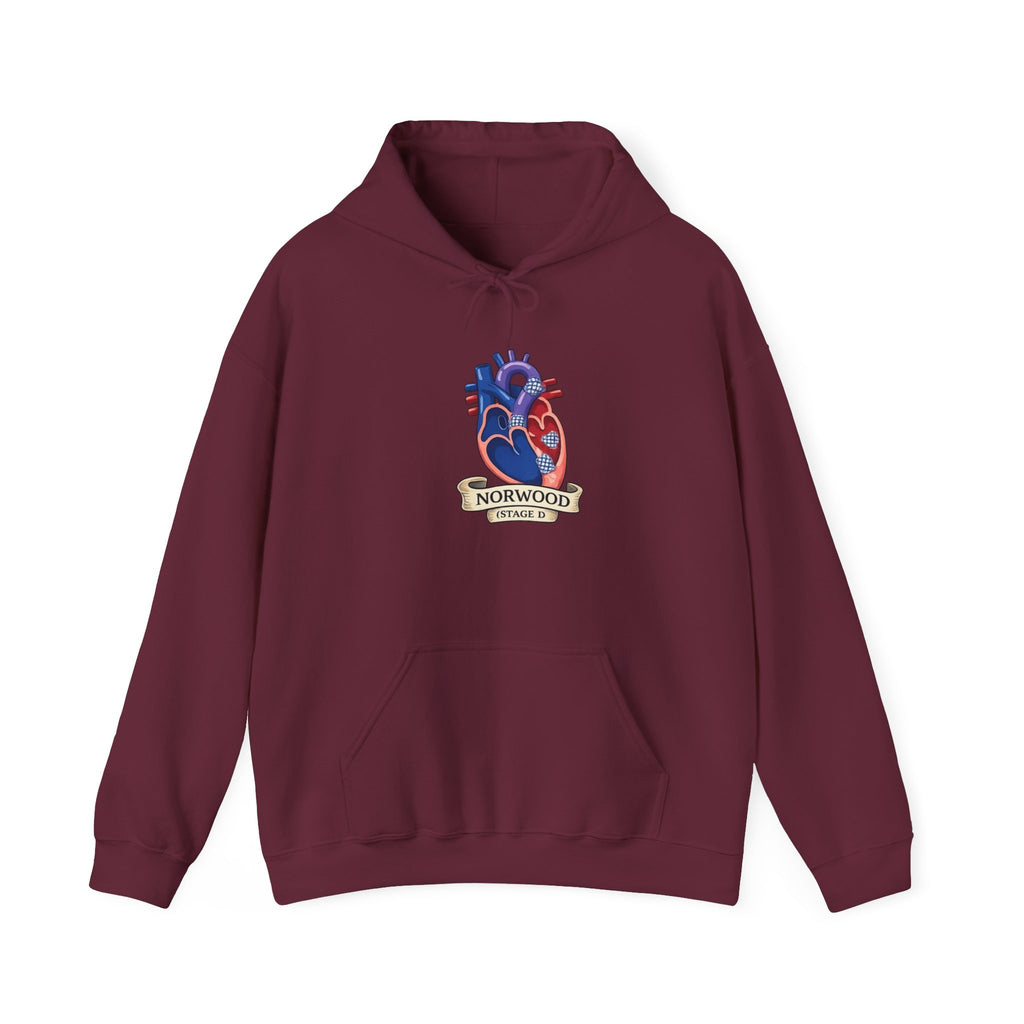 Heart & Gear Norwood Hoodie — Anatomical Heart Vintage Crest Hoodie