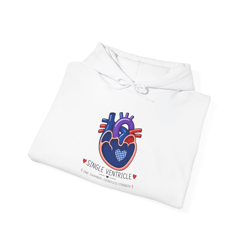 Heart Anatomy Hoodie — King of Hearts Heartbeat Graphic Sweatshirt