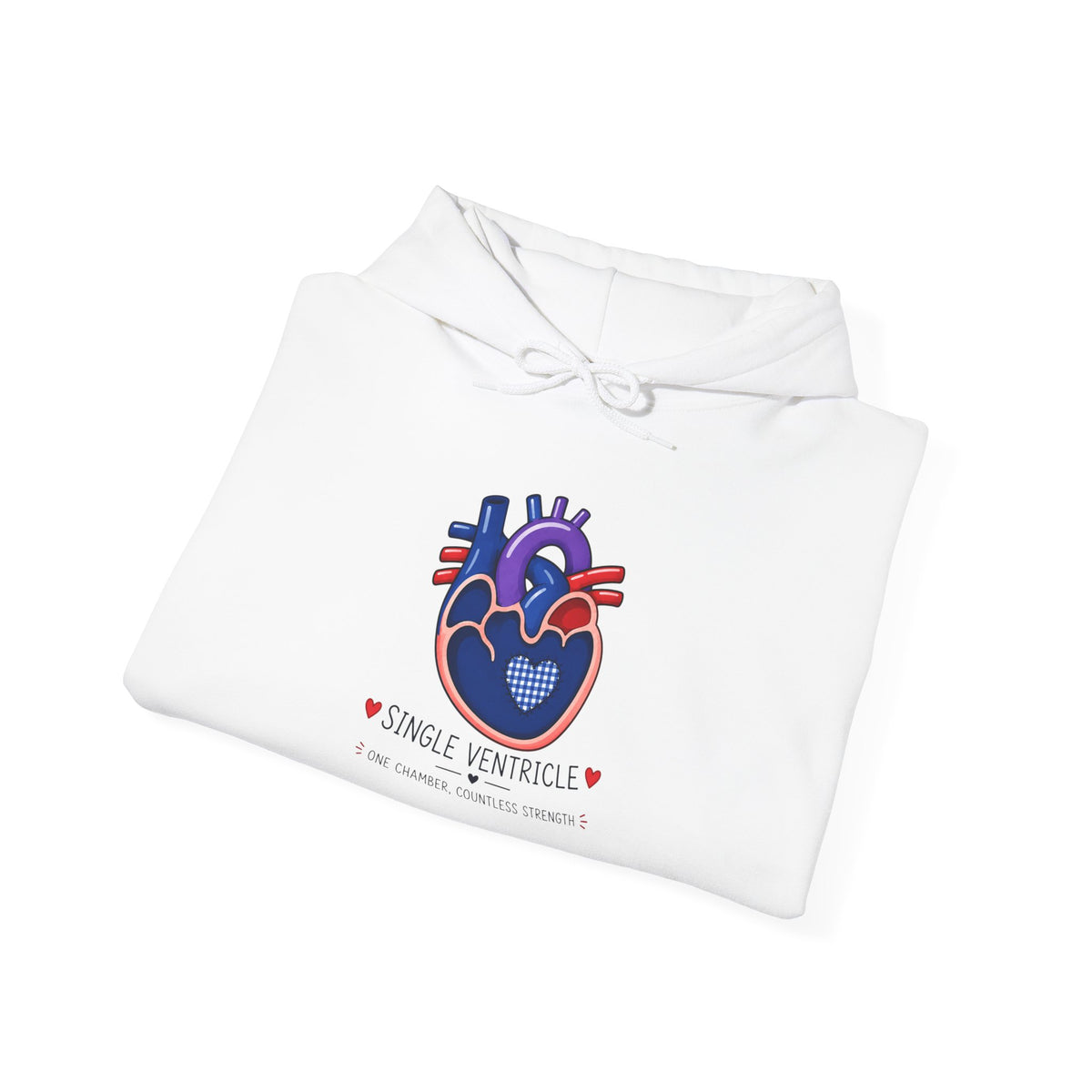 Heart Anatomy Hoodie — King of Hearts Heartbeat Graphic Sweatshirt