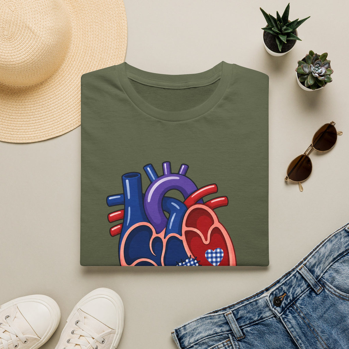 VSD Repair Heart Anatomy T-Shirt — Congenital Heart Defect Awareness Tee