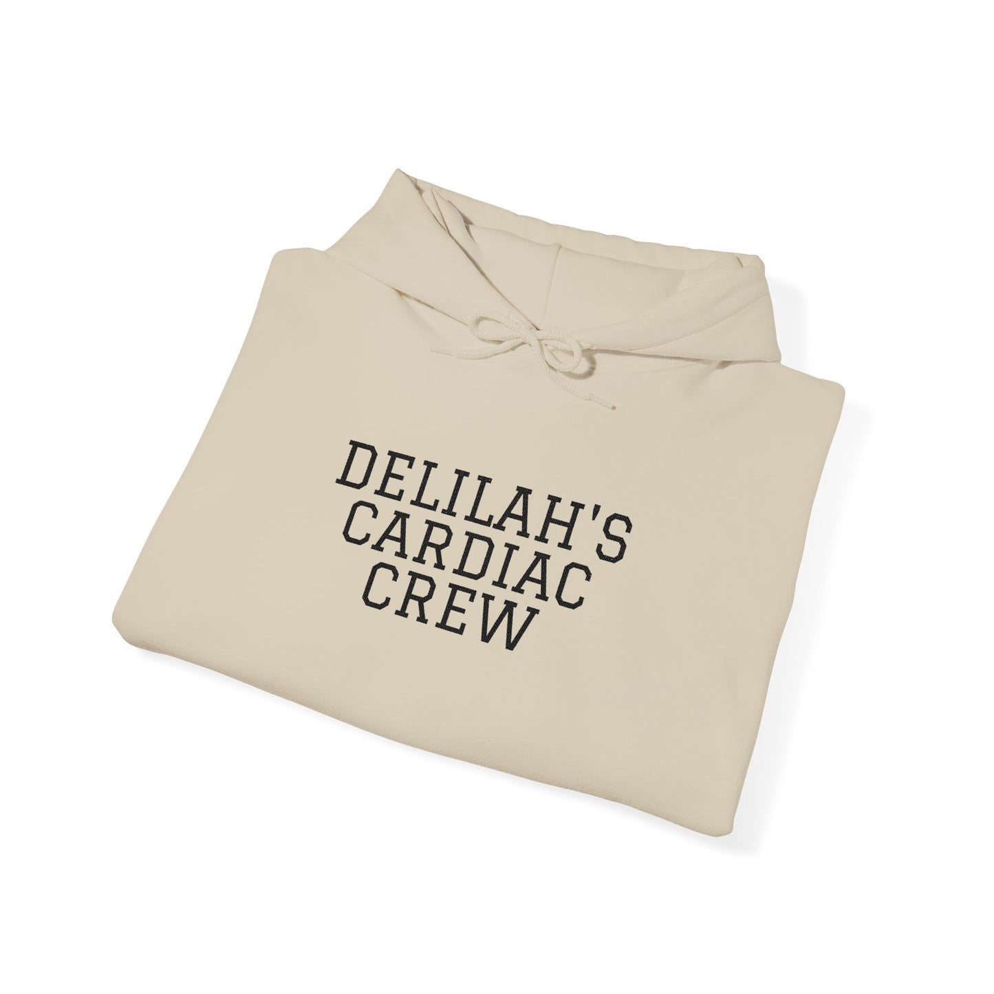 Delilah’s Cardiac Crew Hoodie — Personalized Heart Health Awareness Pullover