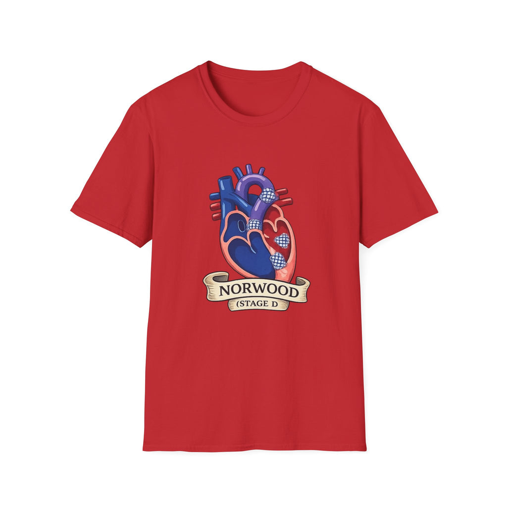 Anatomical Heart T-Shirt — Norwood Stage II Cardiology Design