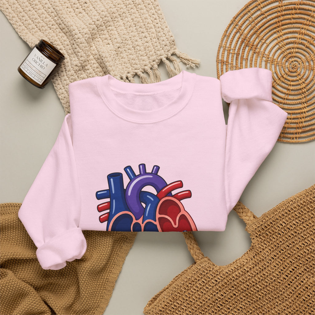 VSD Repair Heart Crewneck Sweatshirt — Congenital Heart Defect Awareness