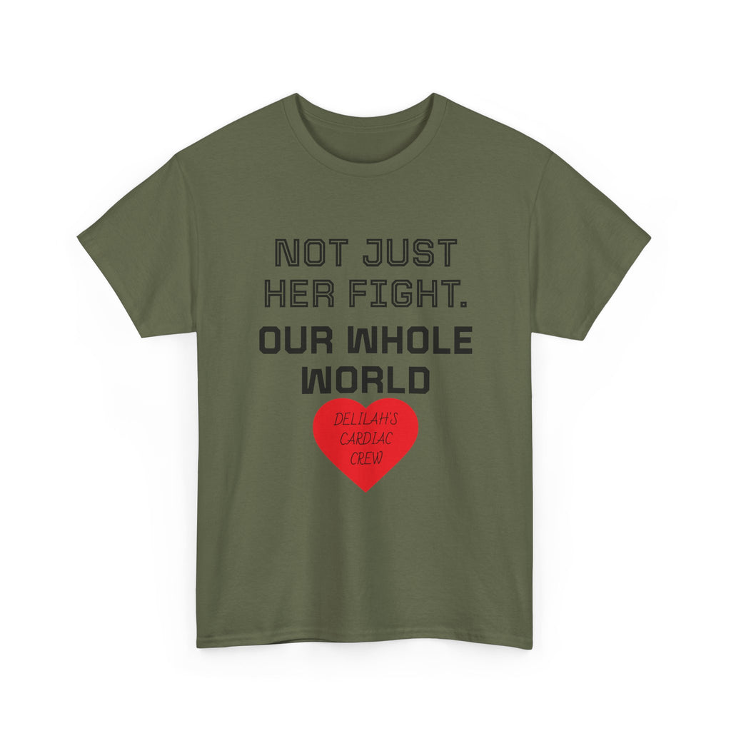 "Not Just Her Fight, Our Whole World" Crew Heart Tee