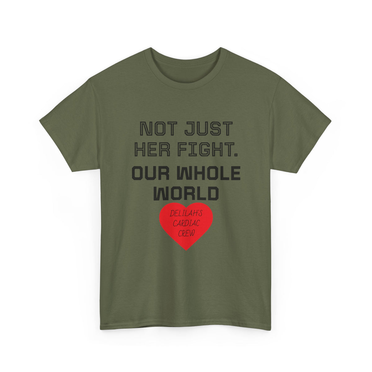 "Not Just Her Fight, Our Whole World" Crew Heart Tee
