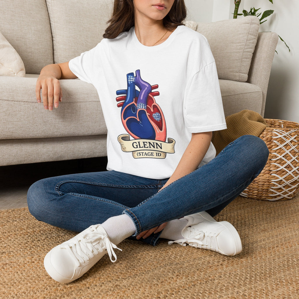 Anatomical Heart T-Shirt — Personalized "Glenn (Stage II)" Medical Art Tee