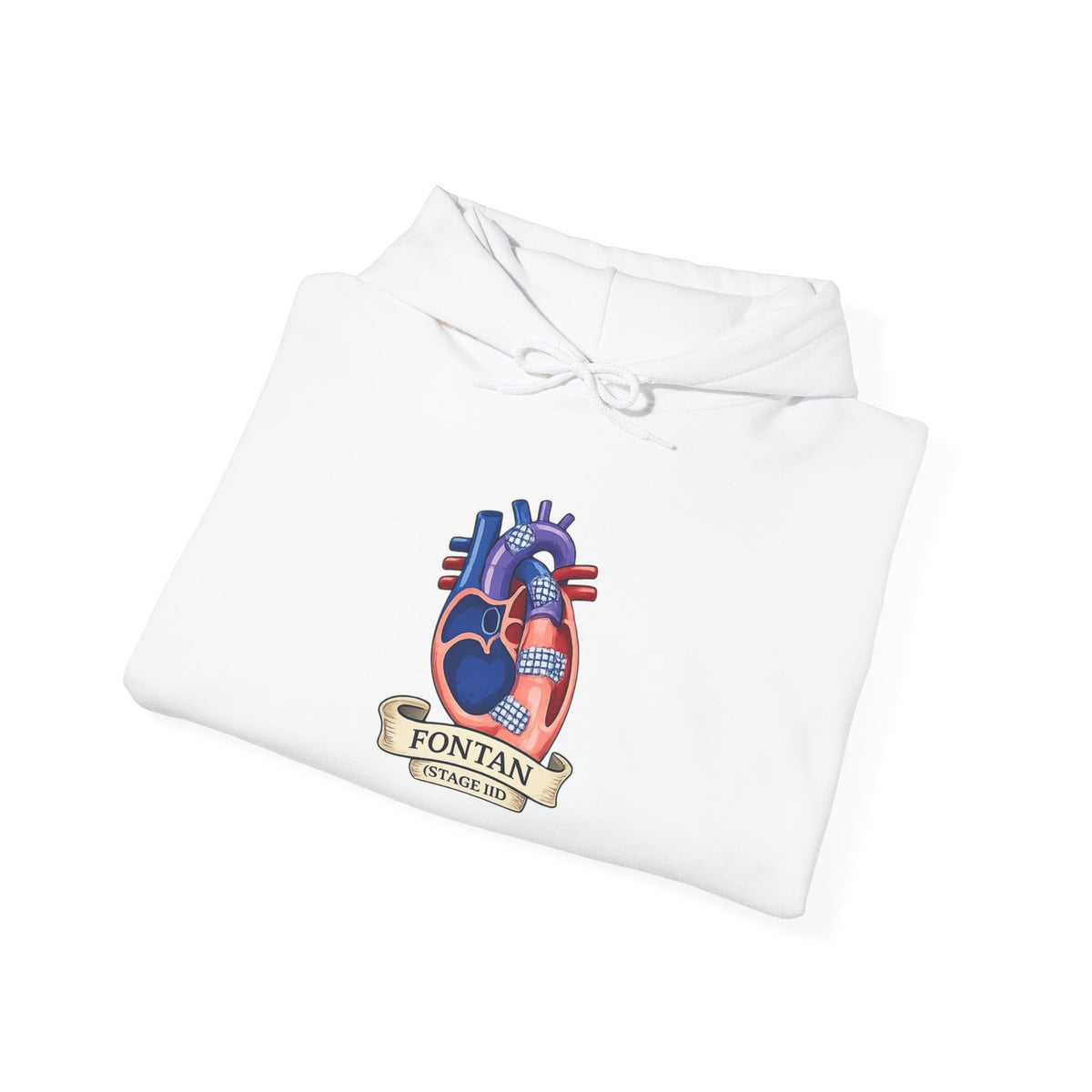 Anatomical Heart Hoodie — 'Fountain of Love' Graphic Pullover