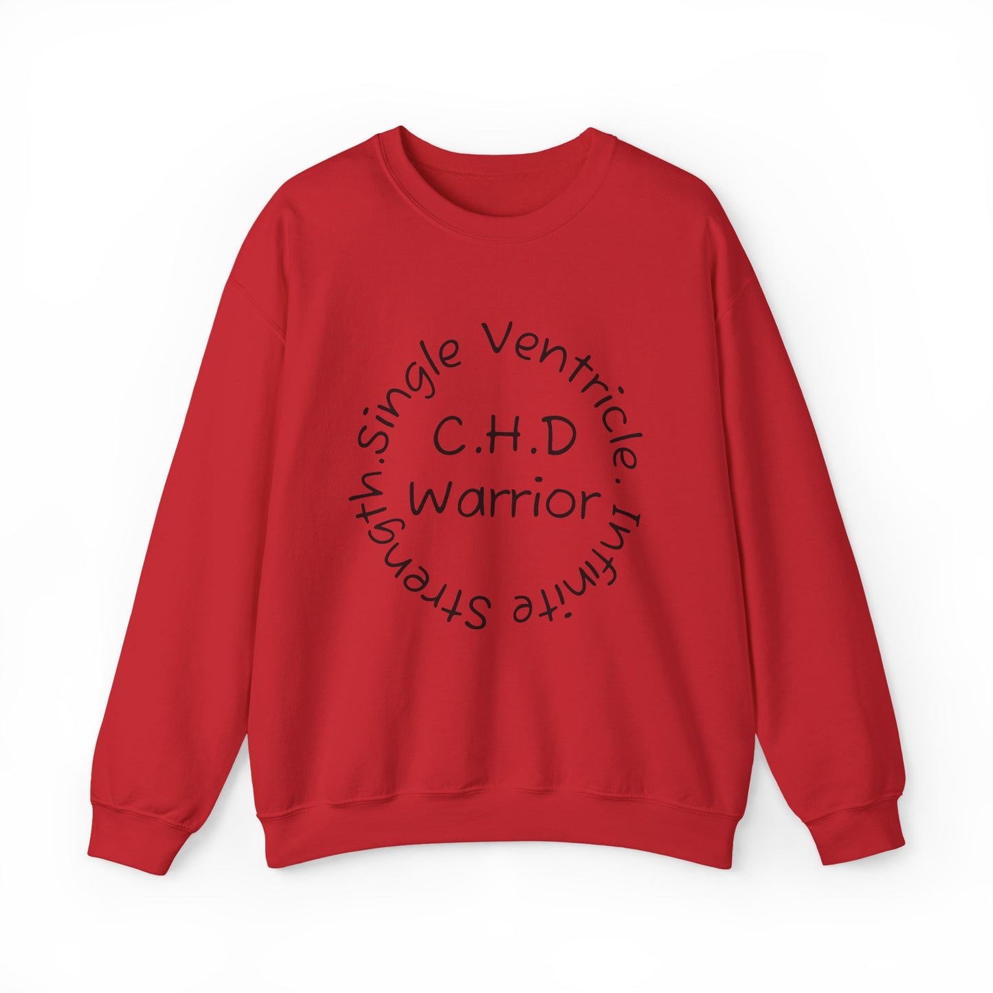 CHD Warrior Crewneck Sweatshirt — Single Ventricle, Tiny & Strong Circulation Awareness