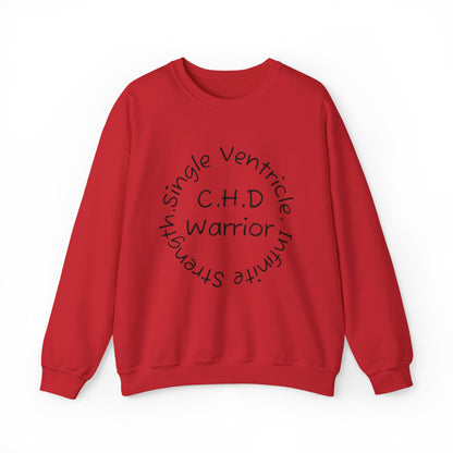 CHD Warrior Crewneck Sweatshirt — Single Ventricle, Tiny & Strong Circulation Awareness