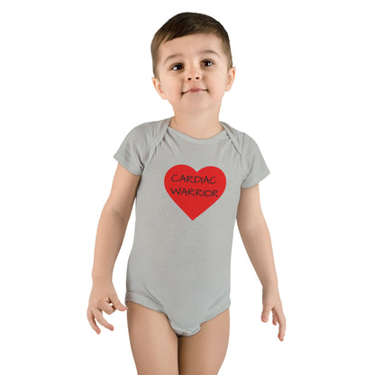 Cardiac Warrior Baby Onesie - Red Heart Infant Bodysuit (Congenital Heart Support)
