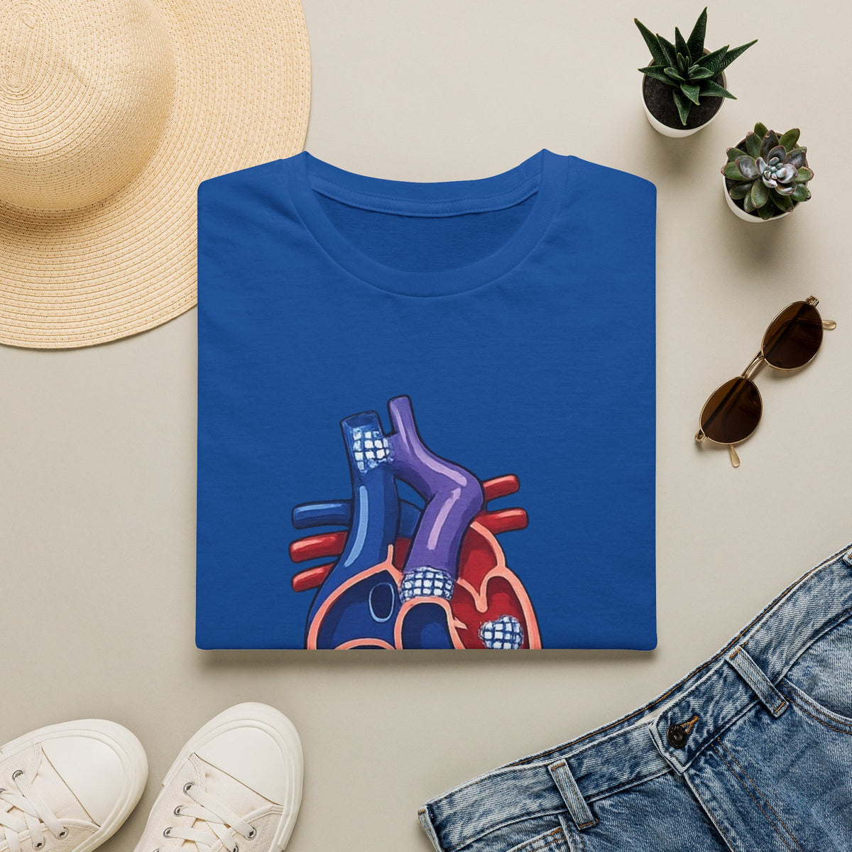 Anatomical Heart T-Shirt — Personalized "Glenn (Stage II)" Medical Art Tee
