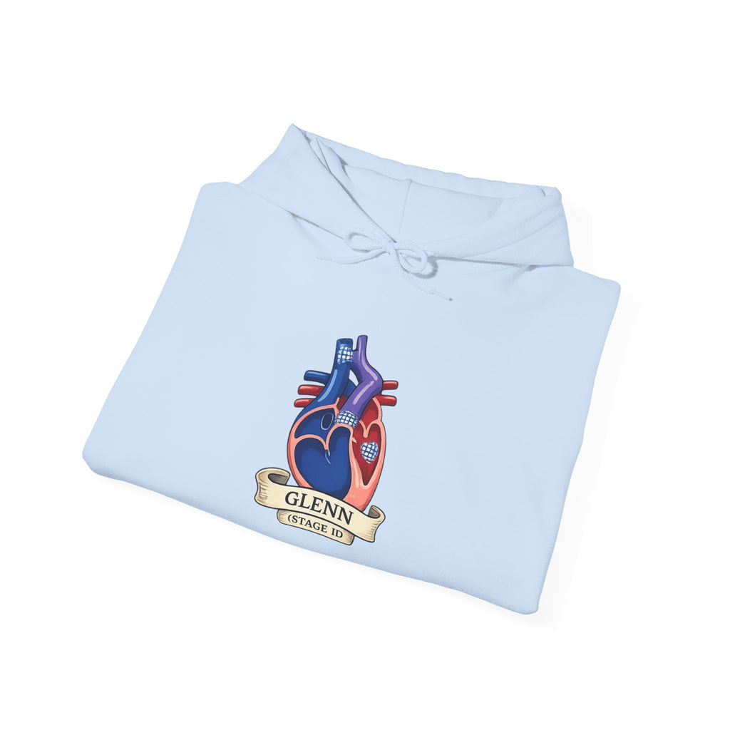 Anatomical Heart Hoodie — 'GLENN' Banner Vintage Tattoo Sweatshirt