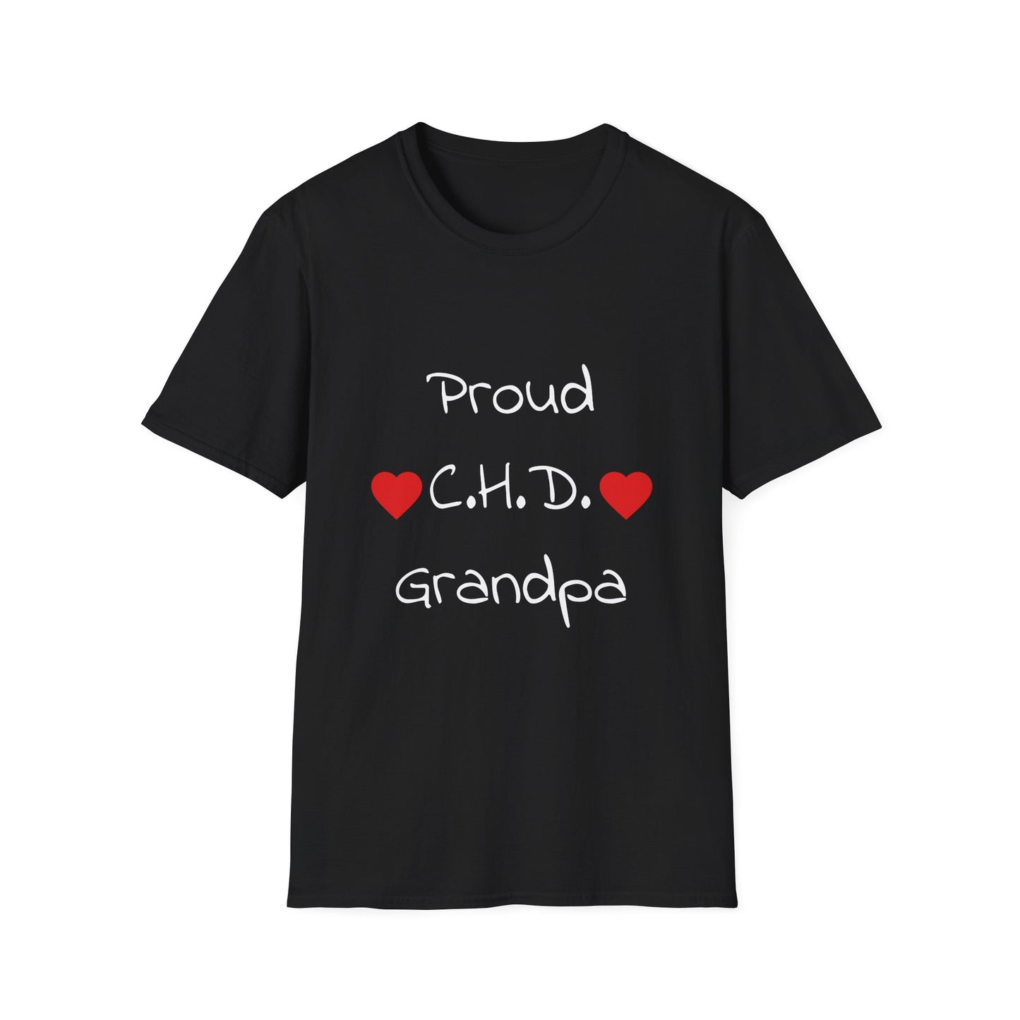 Proud C.H.D. T‑Shirt — Heart Support Shirt for CHD Awareness (Grandpa)