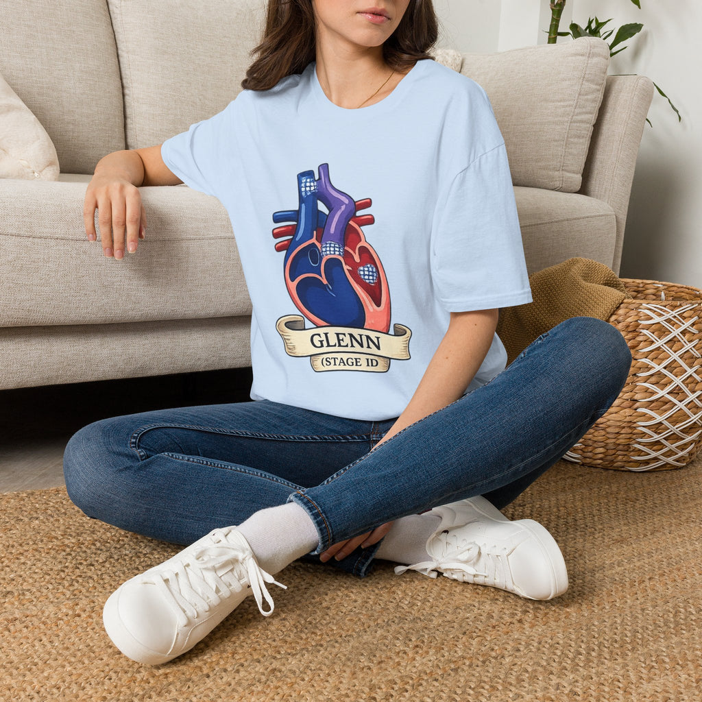 Anatomical Heart T-Shirt — Personalized "Glenn (Stage II)" Medical Art Tee