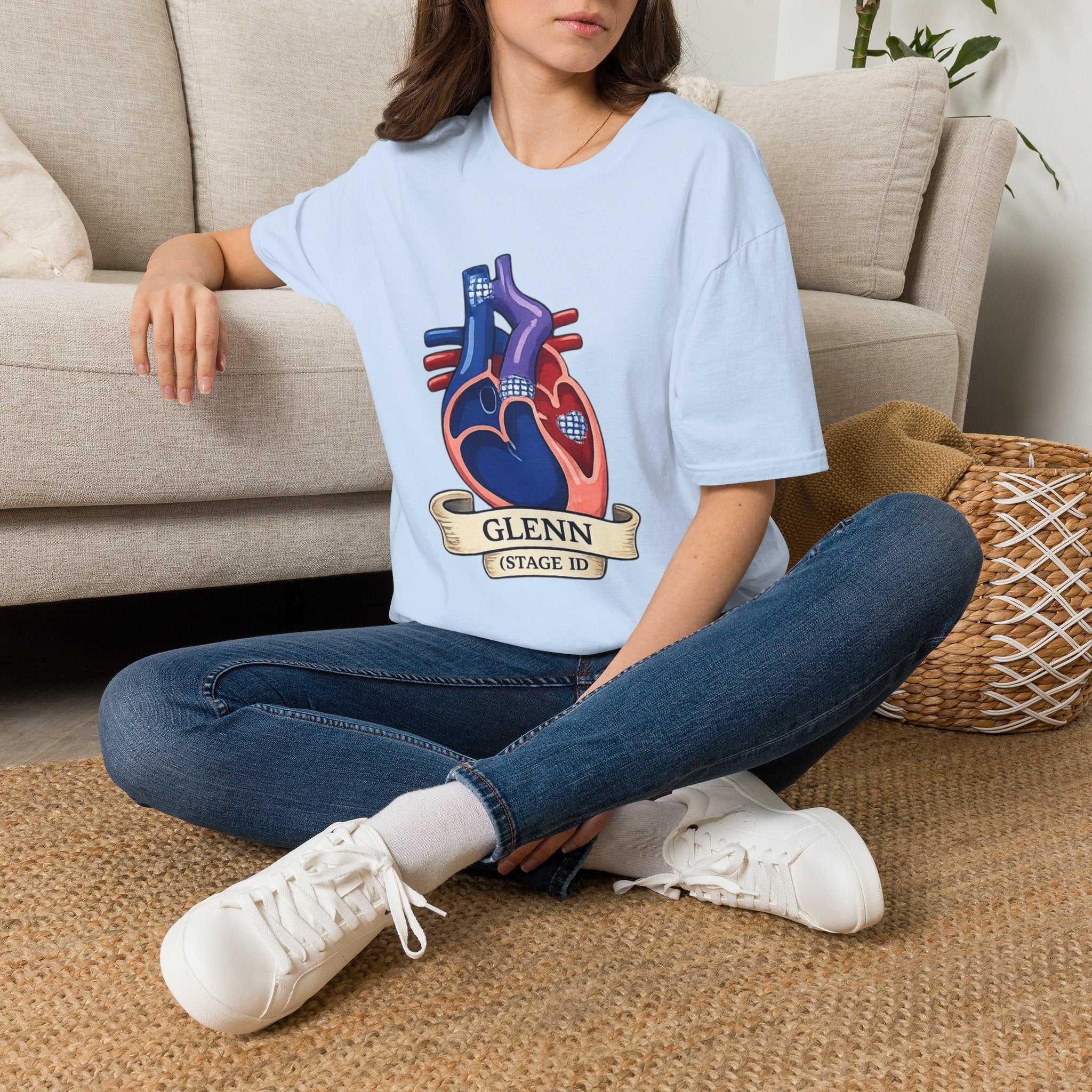 Anatomical Heart T-Shirt — Personalized "Glenn (Stage II)" Medical Art Tee