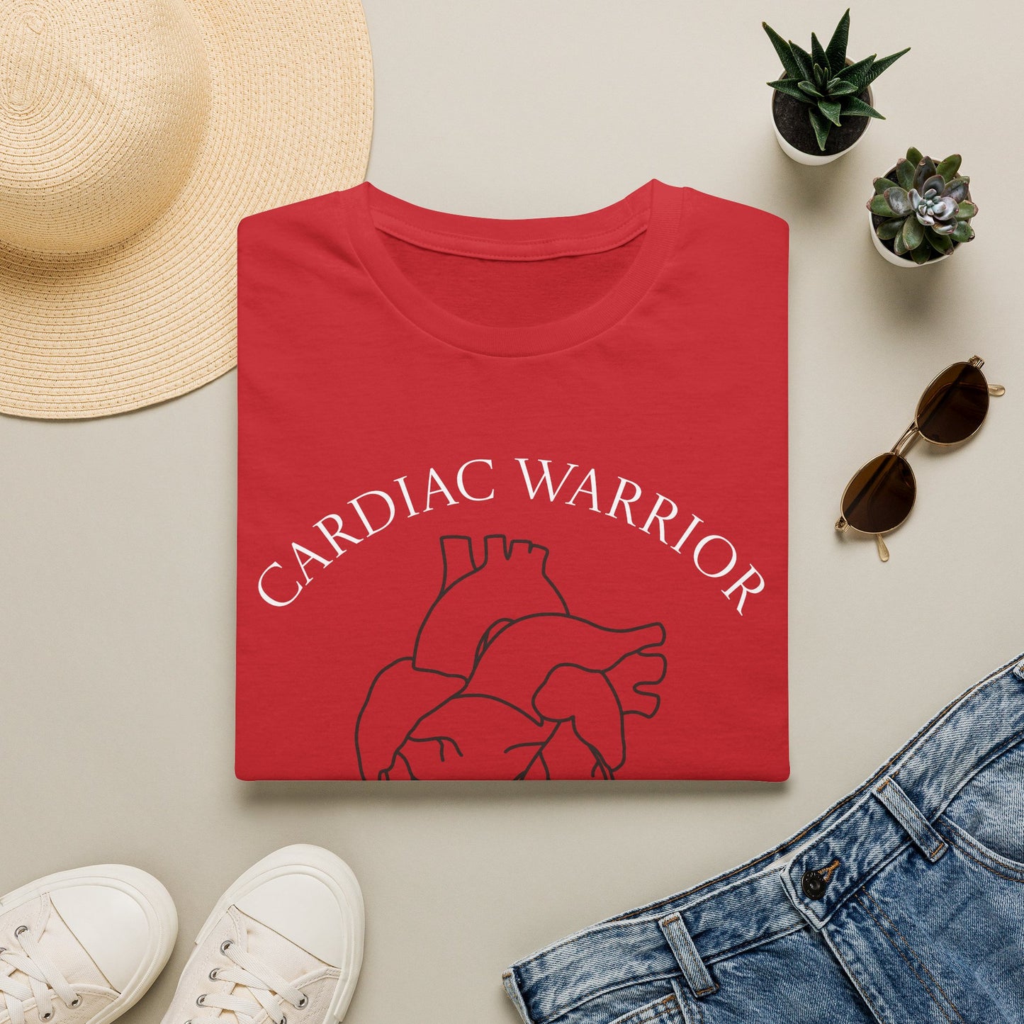 Custom Cardiac Warrior T-Shirt — Anatomical Heart Graphic Tee (Est. 20**)