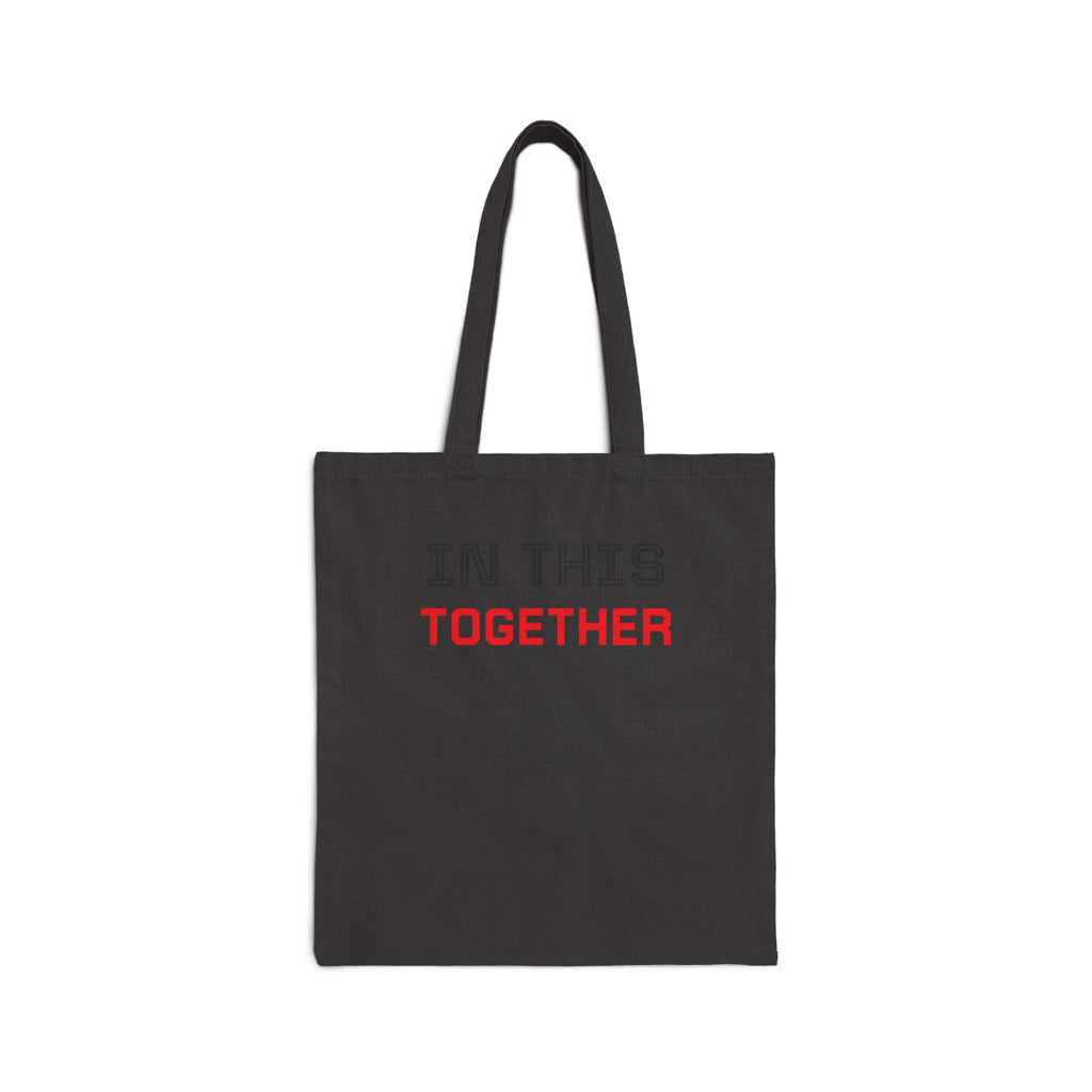 In This Together Tote Bag – Heart Illustration Cotton Canvas Grocery & Everyday Tote