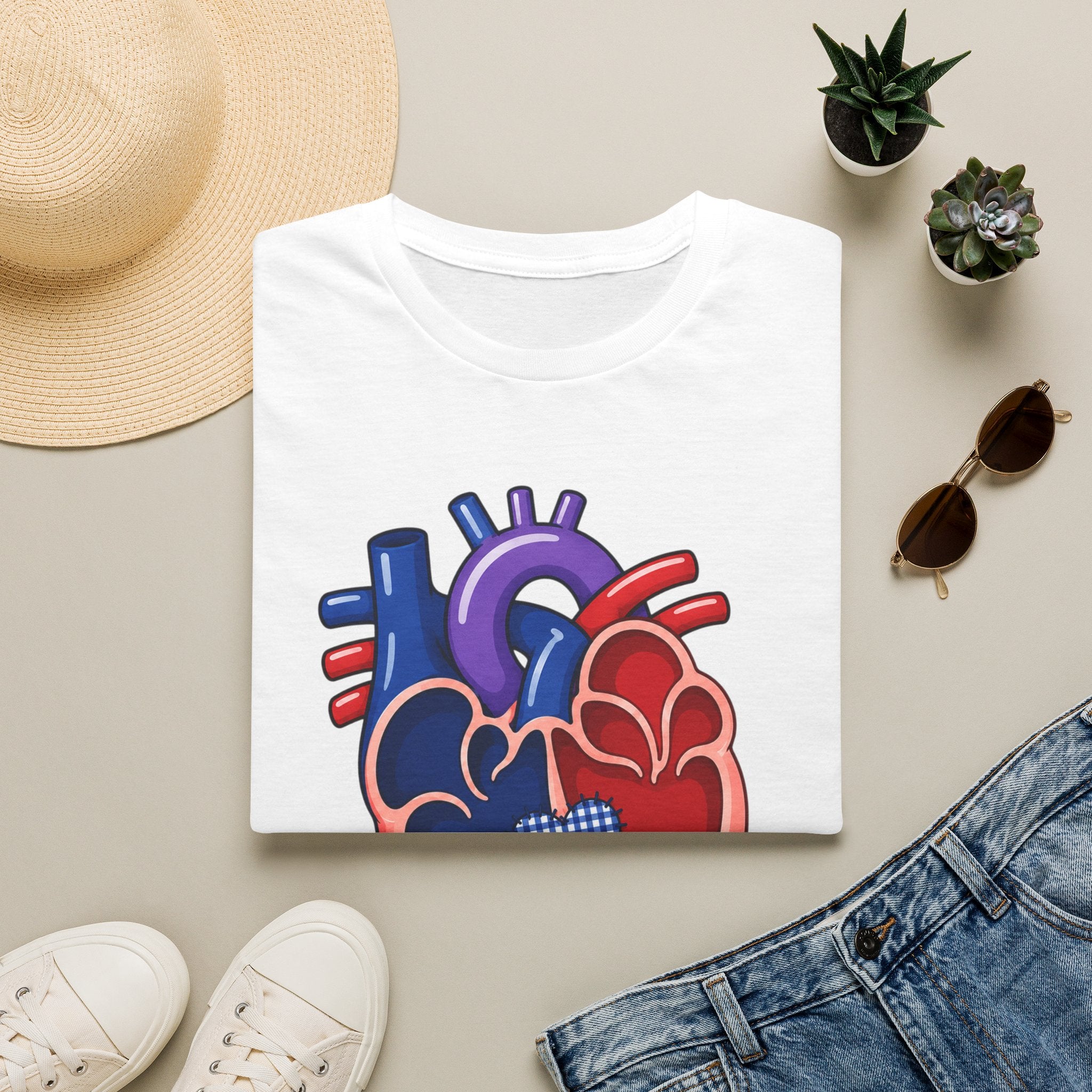 Heart Anatomy T-Shirt — Colorful Anatomical Heart 'Bivent' Design (Medical/Nurse Gift)