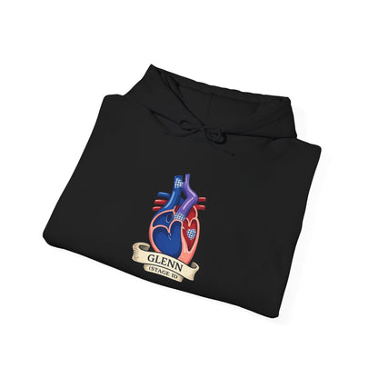 Anatomical Heart Hoodie — 'GLENN' Banner Vintage Tattoo Sweatshirt