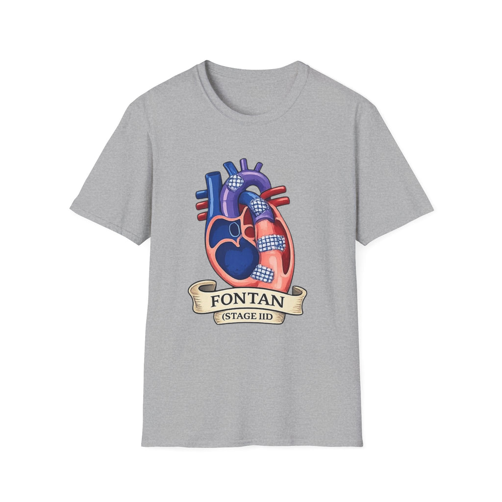 Anatomical Heart T-Shirt — 'FONTAN (Stage I/II)' Medical Illustration Tee