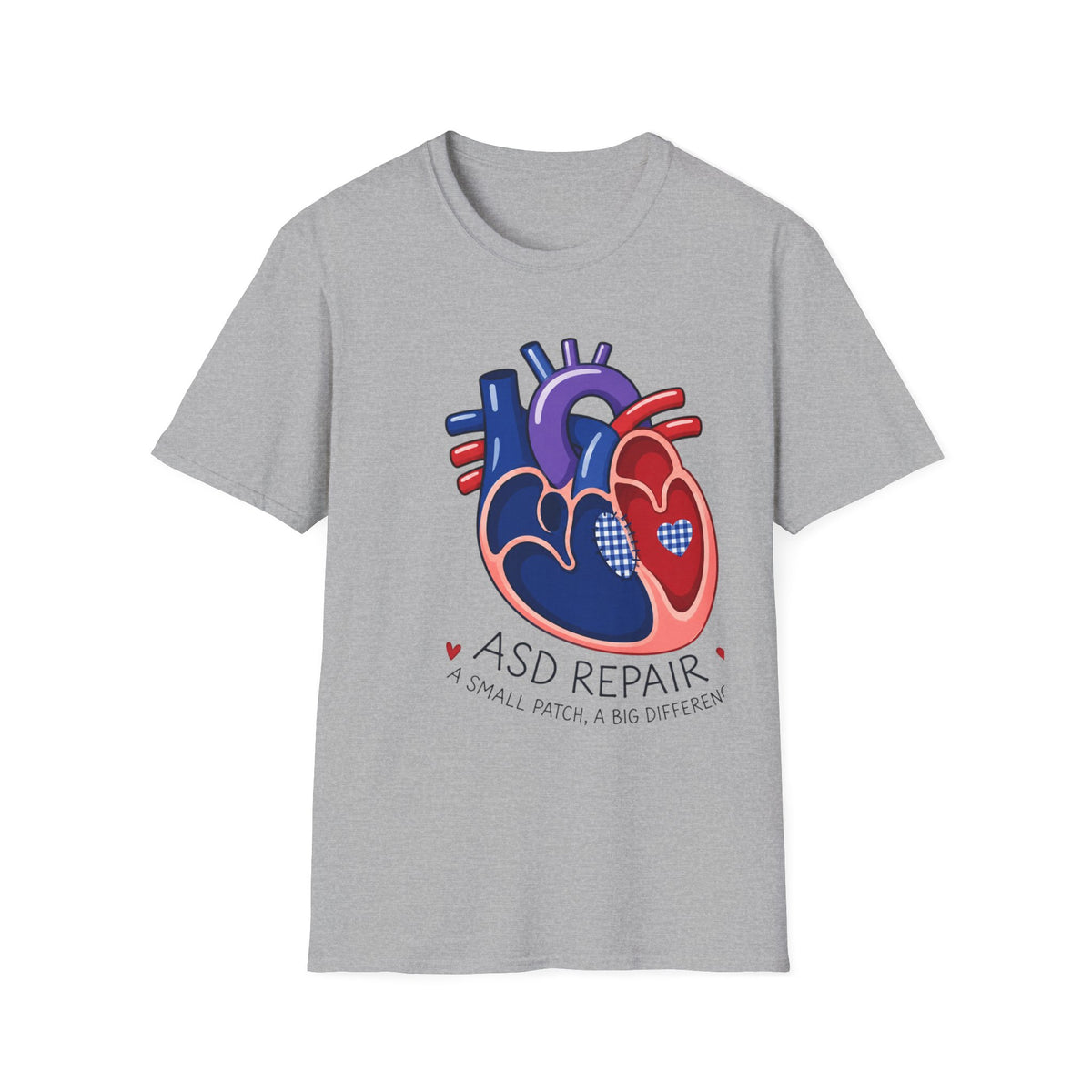 Heart Anatomy T-Shirt — ASD Repair Heart Patch Graphic Tee
