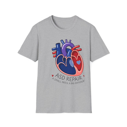 Heart Anatomy T-Shirt — ASD Repair Heart Patch Graphic Tee