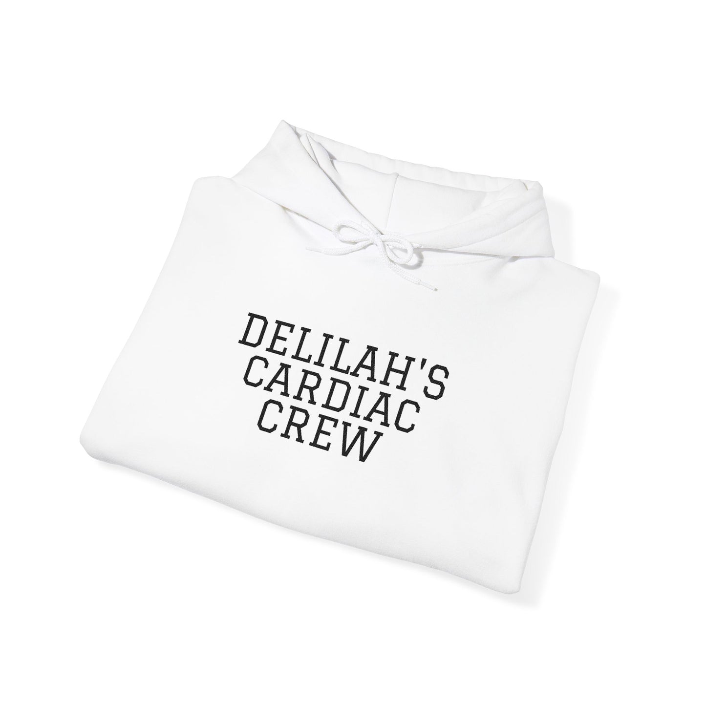 Delilah’s Cardiac Crew Hoodie — Personalized Heart Health Awareness Pullover