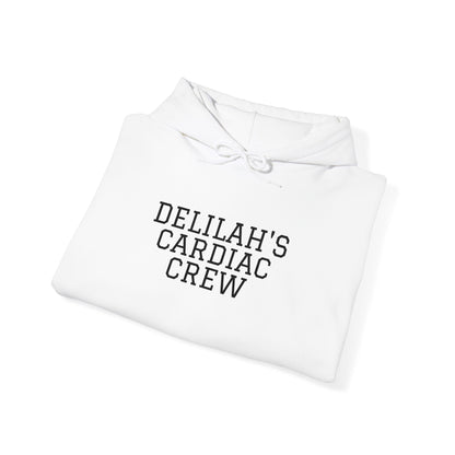 Delilah’s Cardiac Crew Hoodie — Personalized Heart Health Awareness Pullover