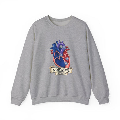 Crewneck Sweatshirt — Norwood Stage D Anatomical Heart Design