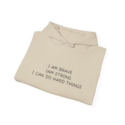 Memorial Hoodie - "I Am Brave, I Am Strong" Inspirational Tribute Sweatshirt