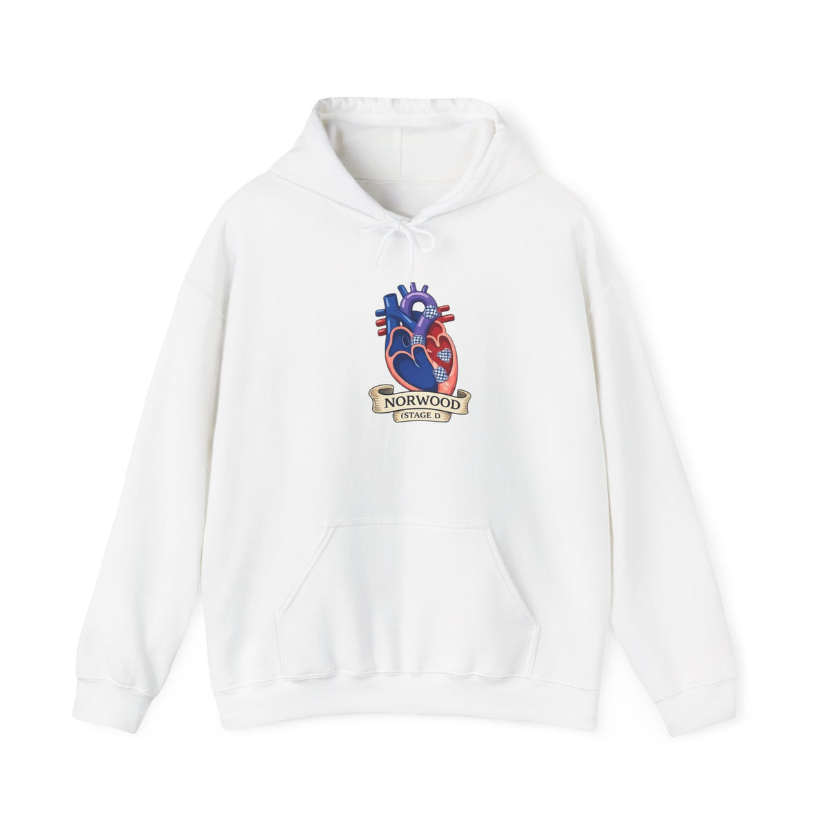 Heart & Gear Norwood Hoodie — Anatomical Heart Vintage Crest Hoodie
